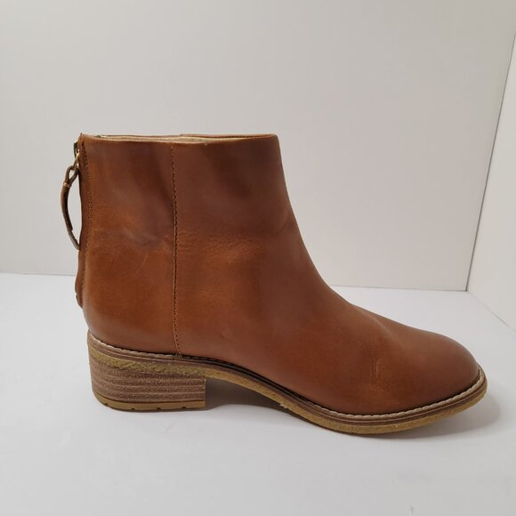 Sperry Maya Belle Leather Ankle Boot Booties Cognac Brown Size 6.5 - Picture 8 of 12